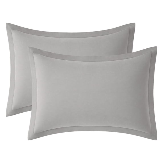 Unique Bargains 2 Pack Silk Pillowcase Set Smooth Cooling Envelope Closure Gray