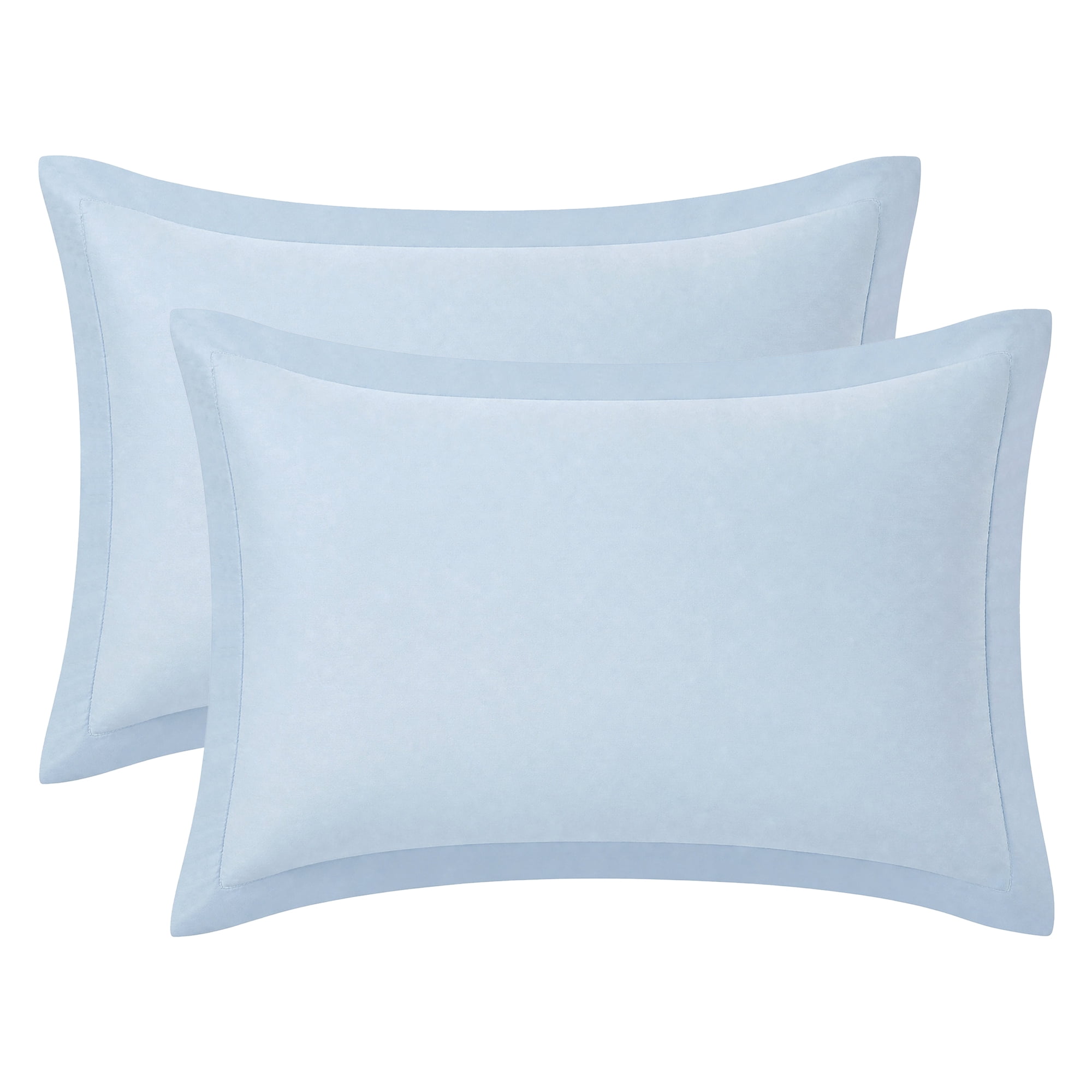Unique Bargains 2 Pack Silk Pillowcase Set Smooth Cooling Envelope Closure Light Blue