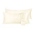 thumbnail image 1 of Unique Bargains 2 Pack Silky Satin Body Pillow Cases Cream 21" x 48", 1 of 7