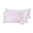 thumbnail image 1 of Unique Bargains 2 Pack Silky Satin Body Pillow Cases Lavender Gray 21" x 54", 1 of 7
