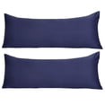 thumbnail image 1 of Unique Bargains 2 Pack Silky Satin Body Pillow Covers Navy 20" x 54", 1 of 2