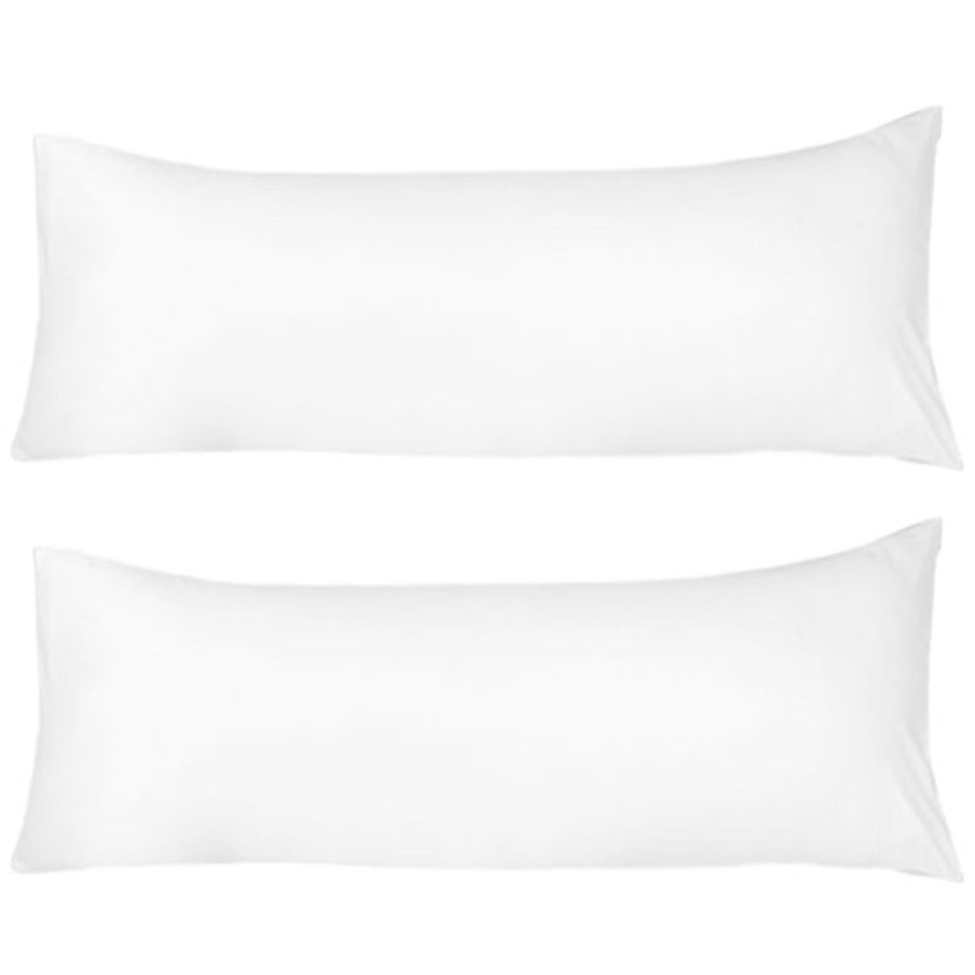 Unique Bargains 2 Pack Silky Satin Body Pillow Covers White 20" x 54"