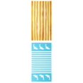thumbnail image 1 of Unique Bargains 2 Pack Soft Absorbent Beach Towel Yellow/Turquoise 63" x 31"/55" x 28", 1 of 8