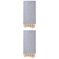 thumbnail image 1 of Unique Bargains 2 Pack Soft Sand Free Quick Dry Turkish Towel Blue 71"x40", 1 of 8