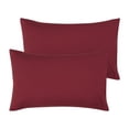 thumbnail image 1 of Unique Bargains 2-Pack Solid Microfiber Pillowcases, King, Burgundy, 1 of 8