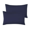 thumbnail image 1 of Unique Bargains 2-Pack Solid Microfiber Pillowcases, King, Navy Blue, 1 of 8