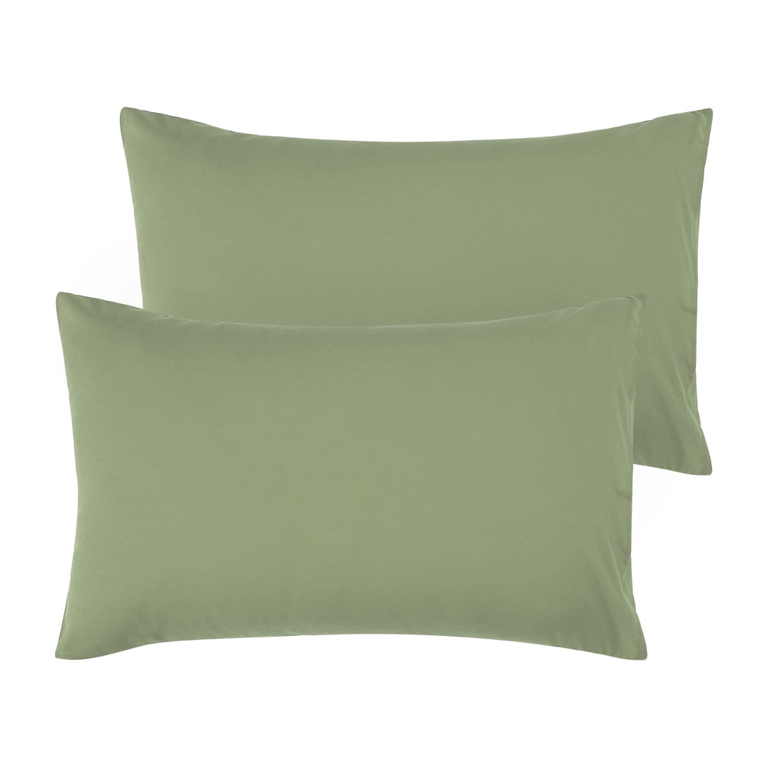 Unique Bargains 2-Pack Solid Microfiber Pillowcases, King, Sage