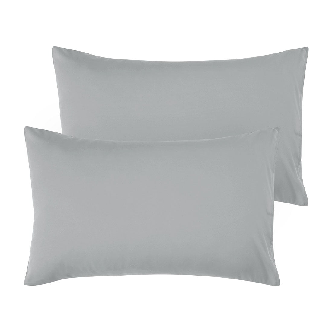 Unique Bargains 2-Pack Solid Microfiber Pillowcases, Standard, Light Grey