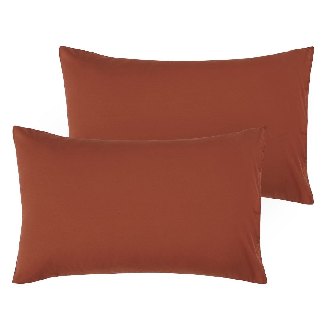 Unique Bargains 2-Pack Solid Microfiber Pillowcases, Standard, Orange