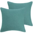 thumbnail image 1 of Unique Bargains 2-Pack Solid Waterproof Decorative Throw Pillow Covers Green 20" x 20", 1 of 8