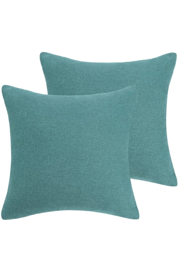 2-Pack Solid Waterproof Decorative Throw Pillow Covers Green 20" x 20"