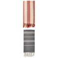 thumbnail image 1 of Unique Bargains 2 Pack Stripe Turkish Sand Proof Beach Towel Black/Red 71"x 35"/71"x 40", 1 of 8