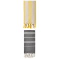 thumbnail image 1 of Unique Bargains 2 Pack Stripe Turkish Sand Proof Beach Towel Black/Yellow 71"x35"/71"x 40", 1 of 8