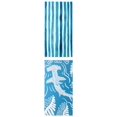 thumbnail image 1 of Unique Bargains 2 Pack Striped Quick Dry Absorbent Beach Towel Aqua Blue/Green 63" x 31", 1 of 8