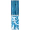 thumbnail image 1 of Unique Bargains 2 Pack Striped Quick Dry Absorbent Beach Towel Blue/Light Green 63" x 31", 1 of 7