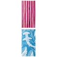 thumbnail image 1 of Unique Bargains 2 Pack Striped Quick Dry Absorbent Beach Towel Red/Light Green 63" x 31", 1 of 8