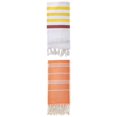 thumbnail image 1 of Unique Bargains 2 Pack Striped Turkish Beach Towel Brown/Orange 71"x40"/71"x35", 1 of 8