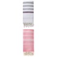 thumbnail image 1 of Unique Bargains 2 Pack Tassel Turkish Beach Towels Blue/Pink 71"x40"/71"x35", 1 of 8