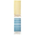 thumbnail image 1 of Unique Bargains 2 Pack Turkish Sand-Proof Fast-Dry Towel Light Yellow/Blue 71"x40"/71"x35", 1 of 8