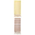 thumbnail image 1 of Unique Bargains 2 Pack Turkish Sand-Proof Towel Light Yellow/Brown 71"x40"/71"x35", 1 of 8