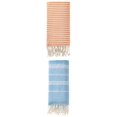 thumbnail image 1 of Unique Bargains 2 Pack Turkish Sand-Repellent Towels Orange/Light Blue 71"x40"/71"x35", 1 of 8