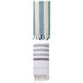 thumbnail image 1 of Unique Bargains 2 Pack Turkish Style Striped Fringe Trim Beach Towel Blue 71"x40", 1 of 8