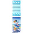 thumbnail image 1 of Unique Bargains 2 Pack Water Absorption Beach Towel MultiColor/Turquoise 71"x 35"/55"x 28", 1 of 8