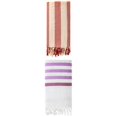 thumbnail image 1 of Unique Bargains 2 Pack Woven Turkish Striped Pattern Tassel Towels Purple/Red 71"x40", 1 of 8
