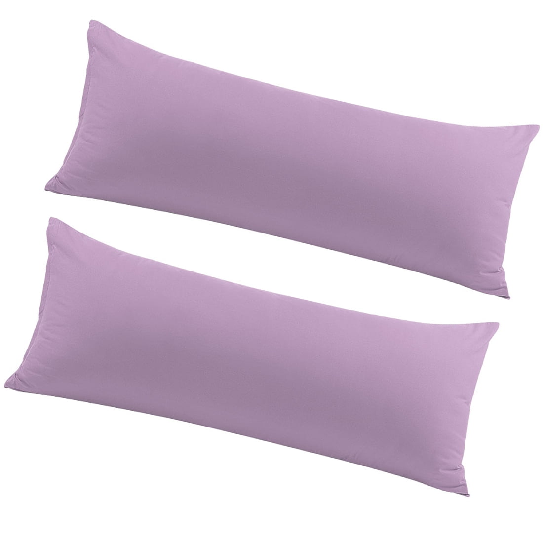 Unique Bargains 2 Packs Brushed Microfiber Body Pillowcase Lavender 20" x 48"