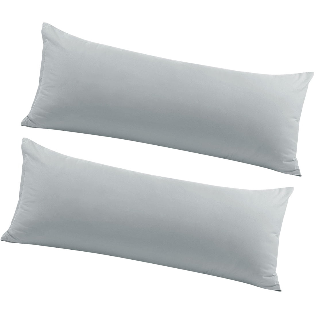 Unique Bargains 2 Packs Brushed Microfiber Body Pillowcase Light Grey 20" x 54"