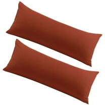 Unique Bargains 2 Packs Brushed Microfiber Body Pillowcase Orange 20" x 54"
