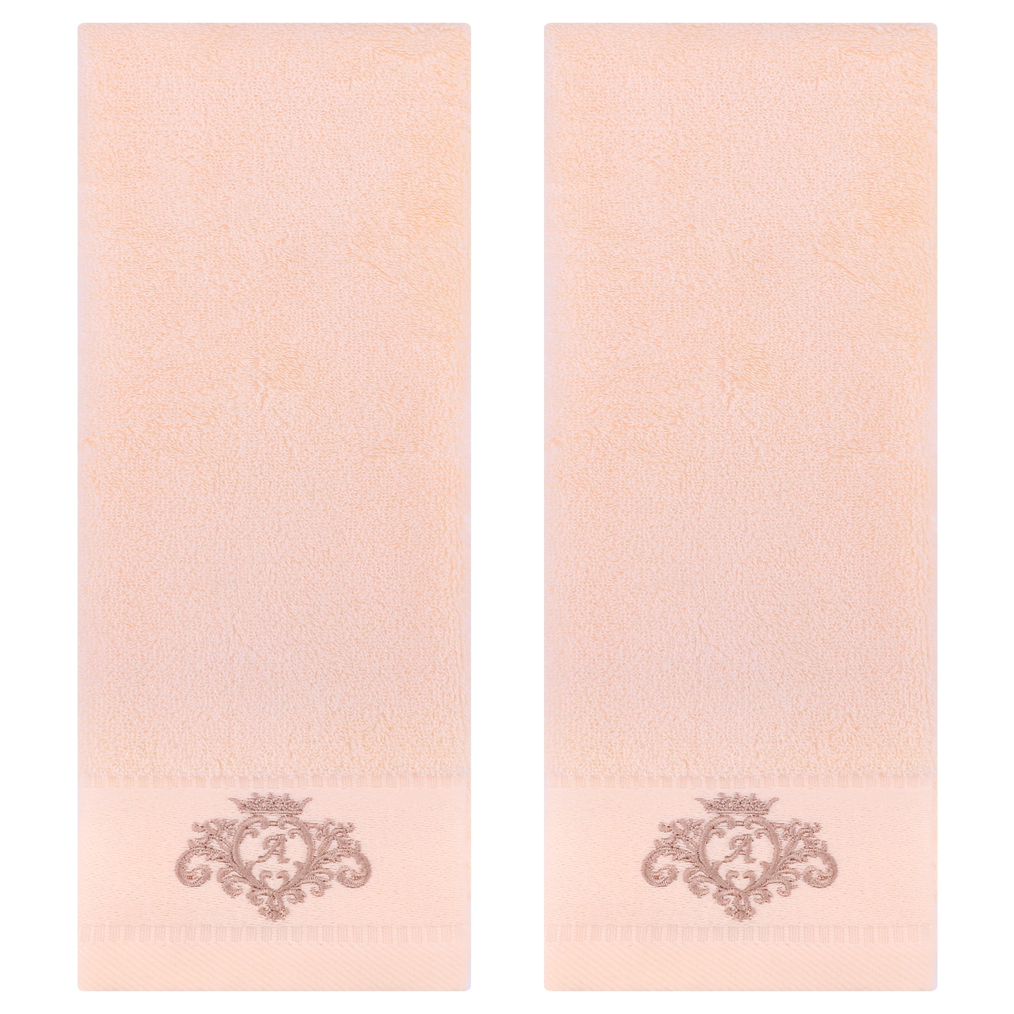 Unique Bargains 2 Packs Cotton Hand Towel Set Soft Towels Beige 13" x 30"