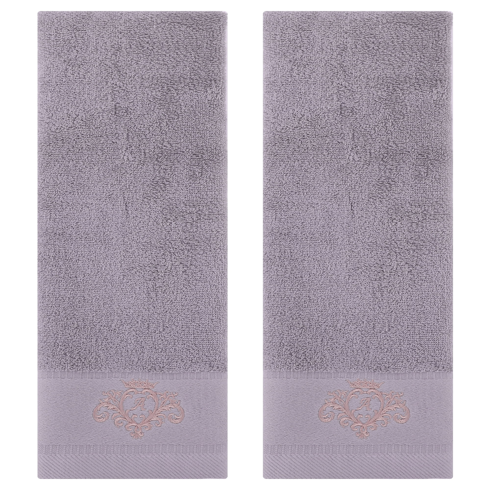 Unique Bargains 2 Packs Cotton Hand Towel Set Soft Towels Light Brown 13" x 30"