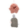 thumbnail image 1 of Unique Bargains 2 Packs Cute Cartoon Hand Towel 7" x 7"/7" x 11" Pink/Grey, 1 of 4