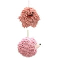 thumbnail image 1 of Unique Bargains 2 Packs Fuzzy Ball Hand Towels 7" x 7" Pink/Pink, 1 of 4