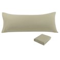 thumbnail image 1 of Unique Bargains 2 Packs Microfiber Solid Body Pillow Cover Khaki 20" x 60", 1 of 8