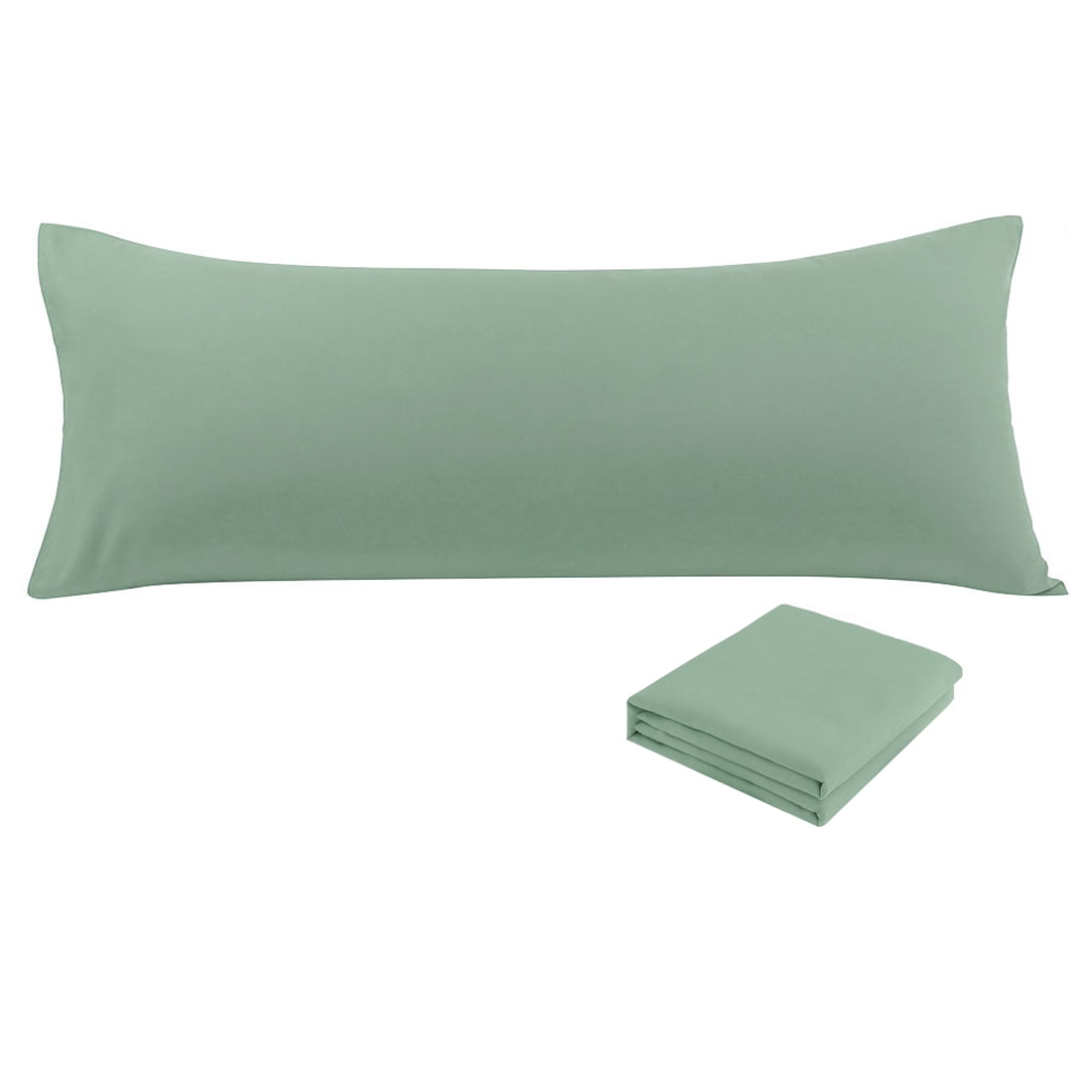 Unique Bargains 2 Packs Microfiber Solid Body Pillow Cover Spa Blue 20" x 54"