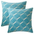 thumbnail image 1 of Unique Bargains 2 Packs Modern Geometric Throw Pillow Cover Blue 18" x 18", 1 of 6