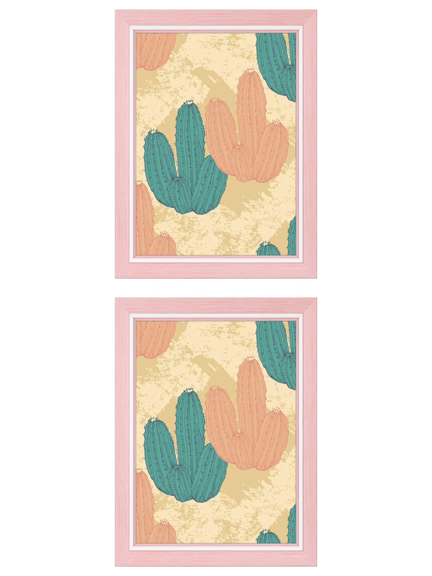 Unique Bargains 2 Packs Picture Frames Distressed Pink 6x8