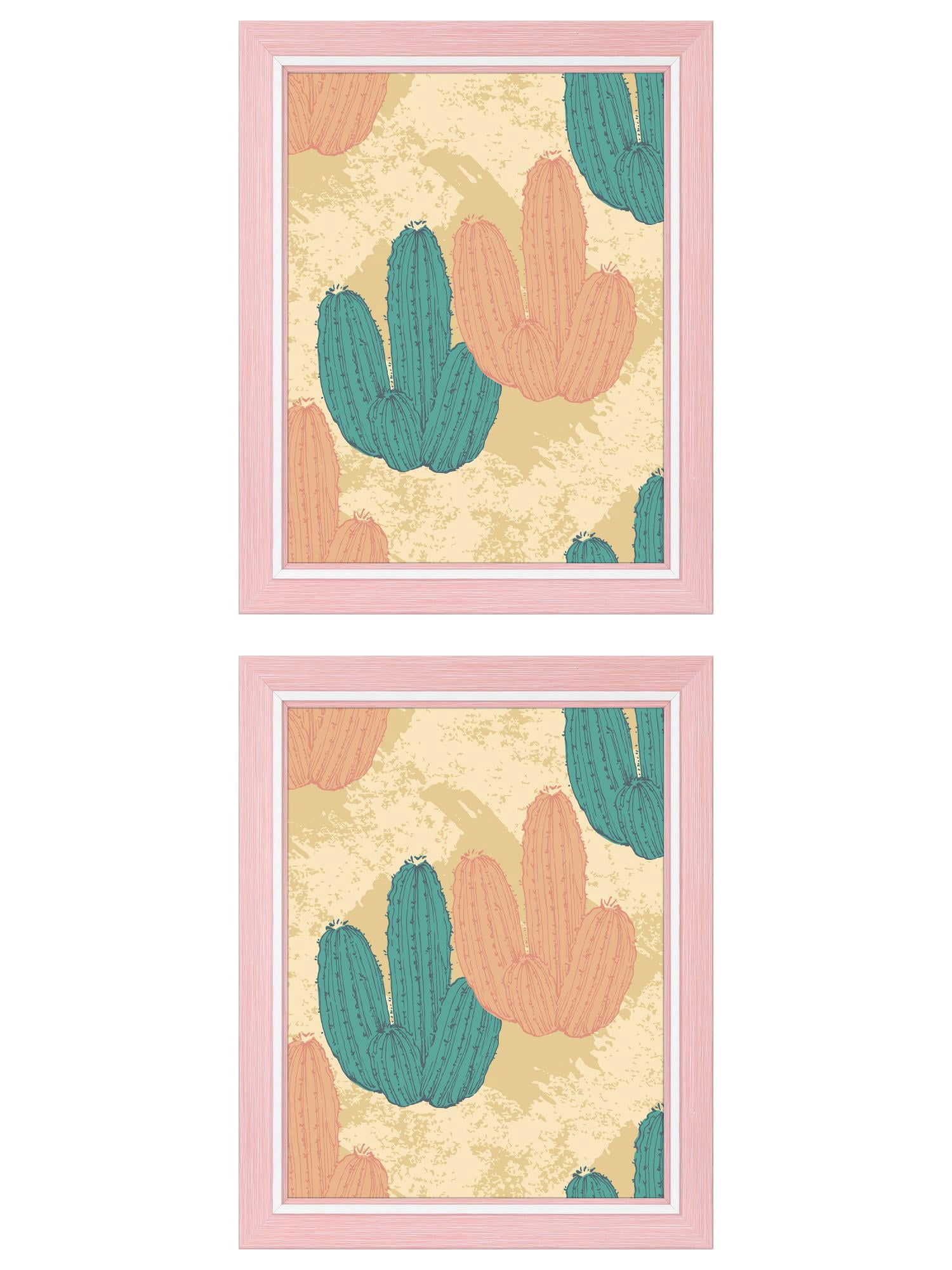 Unique Bargains 2 Packs Picture Frames Distressed Pink 8x10