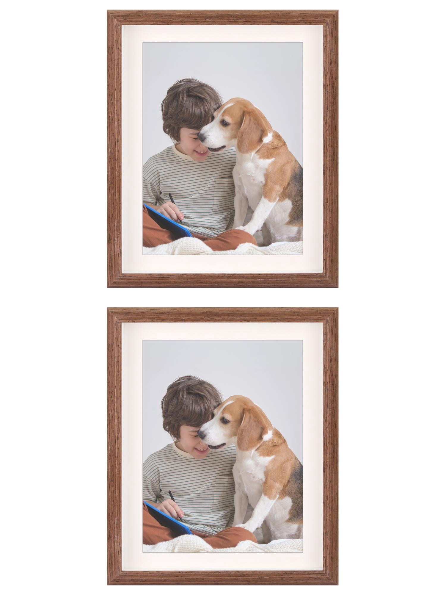 Unique Bargains 2 Packs Picture Frames Walnut Color 10x12