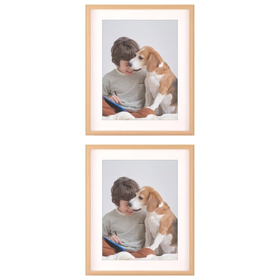 Unique Bargains 2 Packs Picture Frames Wood Grain Color 10x12