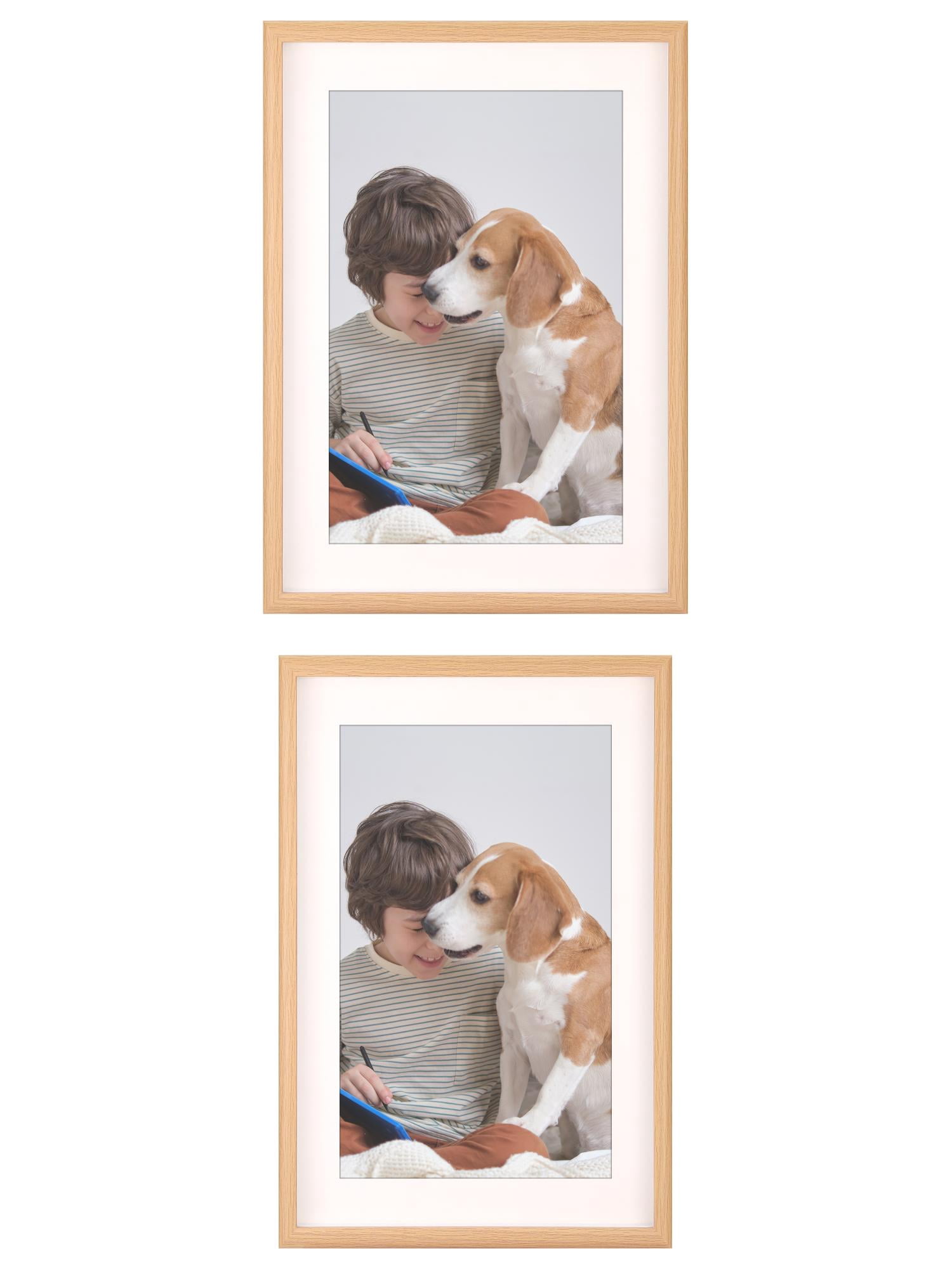 Unique Bargains 2 Packs Picture Frames Wood Grain Color 4x6/5x7