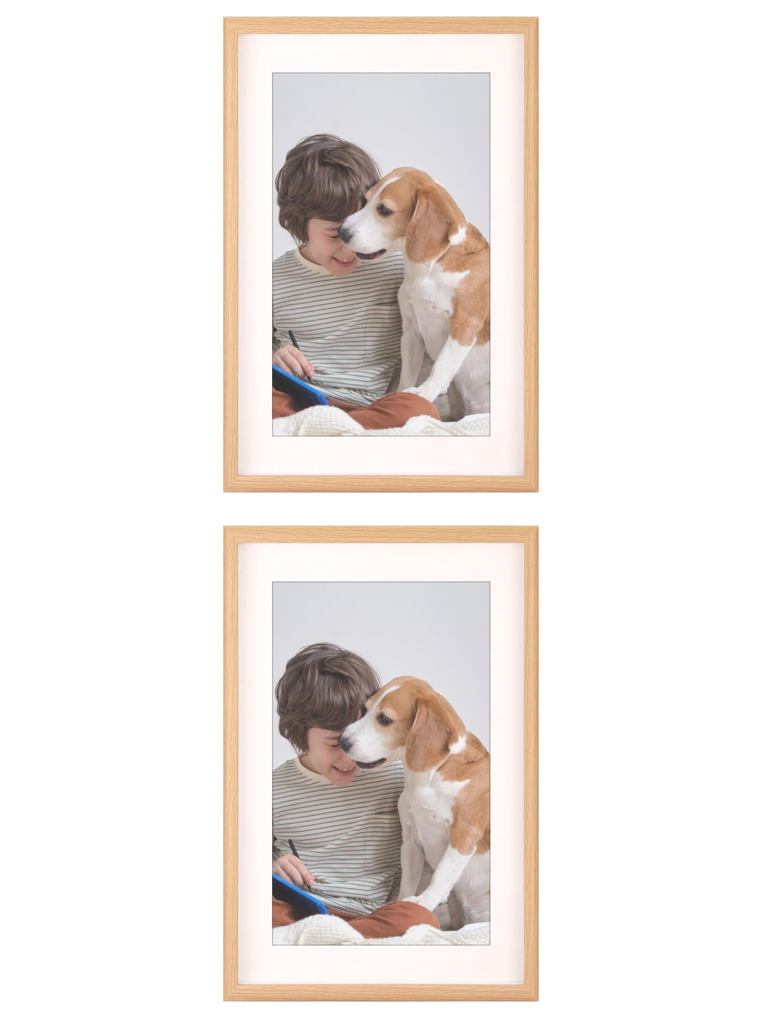 Unique Bargains 2 Packs Picture Frames Wood Grain Color 4x6