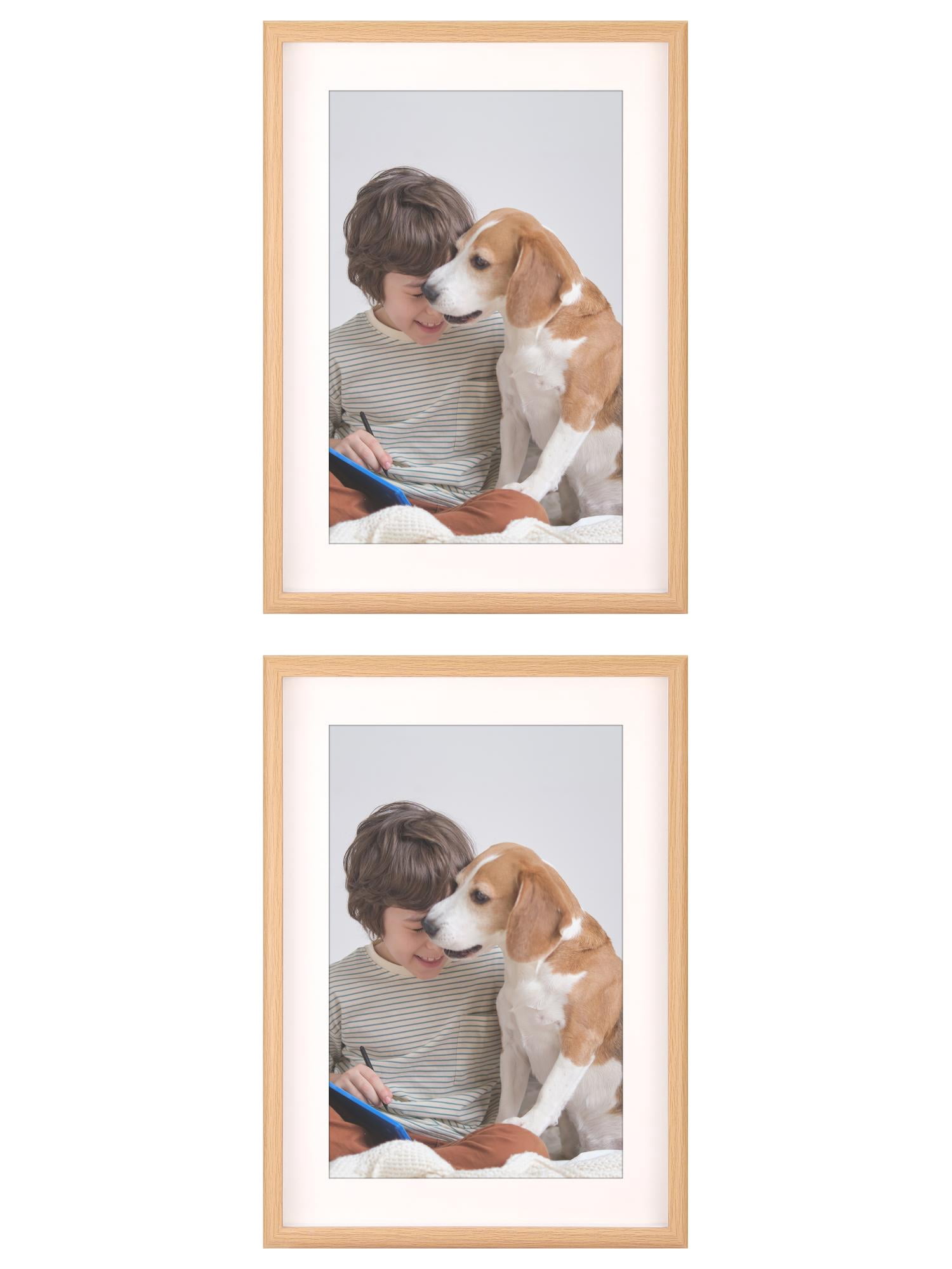 Unique Bargains 2 Packs Picture Frames Wood Grain Color 5x7