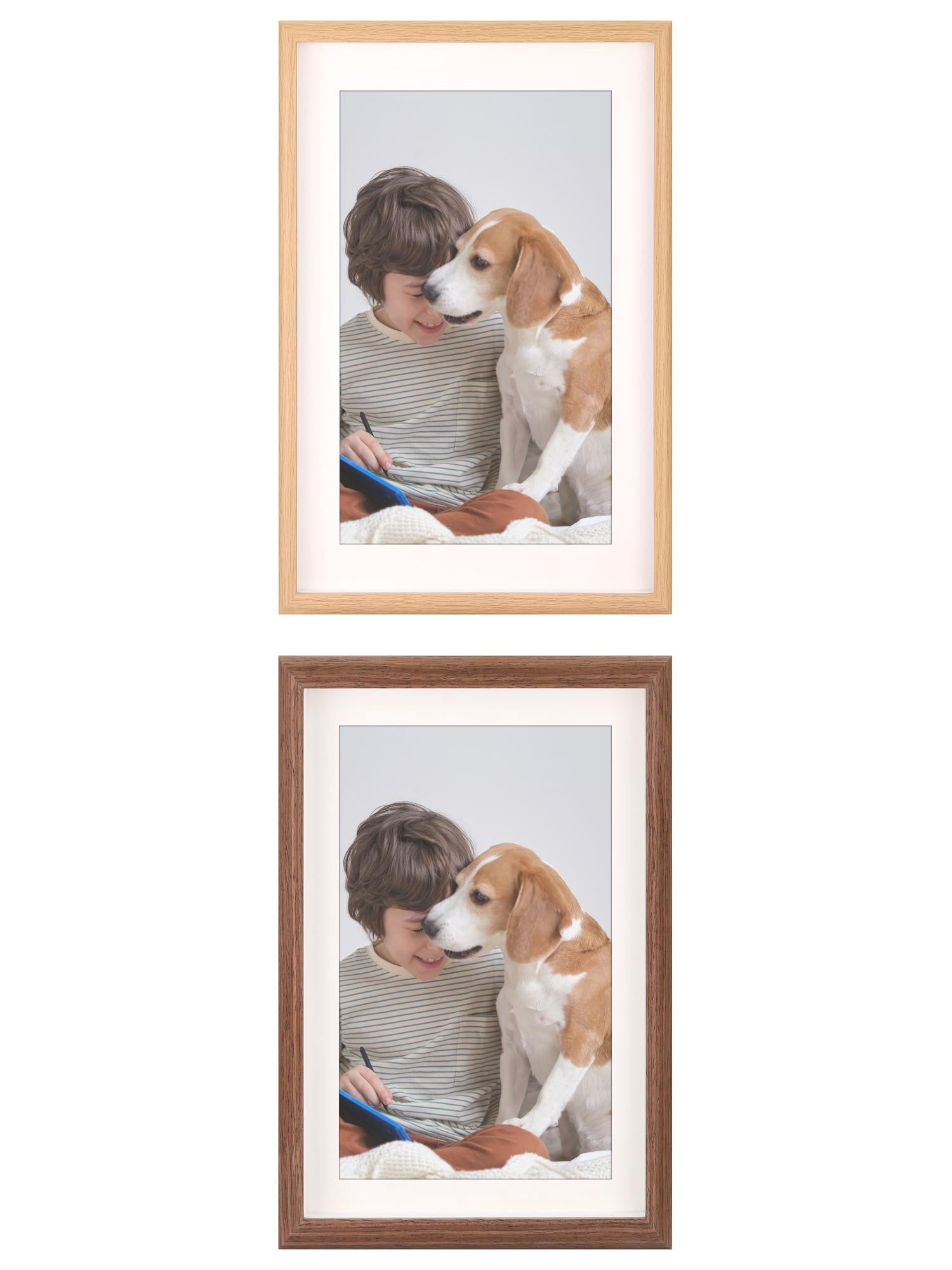 Unique Bargains 2 Packs Picture Frames Wood Grain Color Walnut Color 4x6