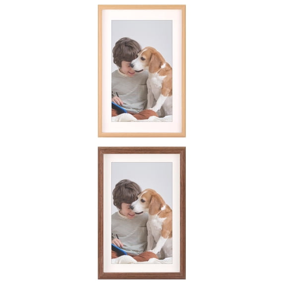 Unique Bargains 2 Packs Picture Frames Wood Grain Color Walnut Color 4x6