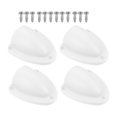 thumbnail image 1 of Unique Bargains 2 Pair 2.48"x2.28"x0.94" Marine Boat Transducer Wire Cable Cover White, 1 of 6