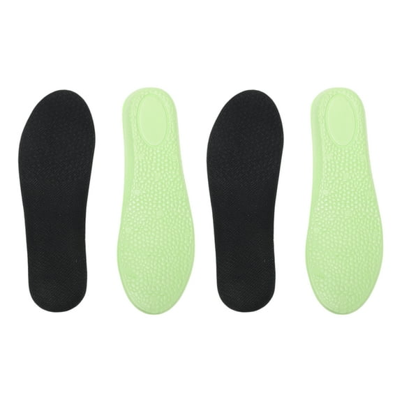 Unique Bargains 2 Pair Comfortable Height Increase Shoe Inserts Green, Black 9