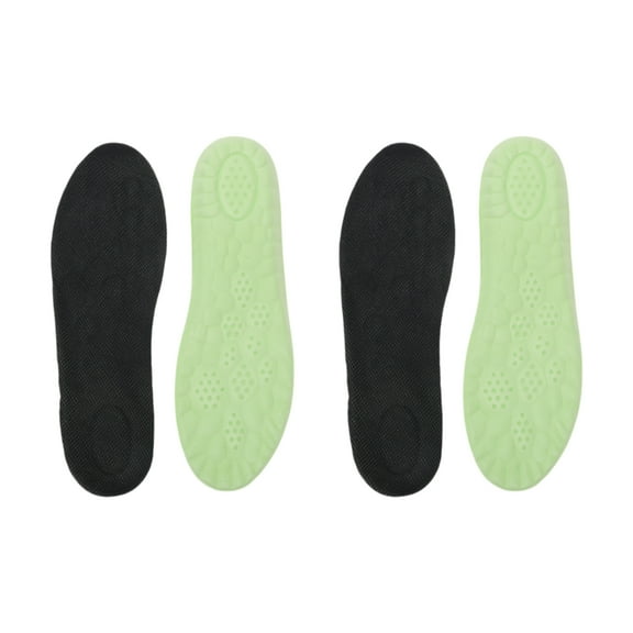Unique Bargains 2 Pair Comfortable Trim to Fit Shoe Inserts Green, Black 15